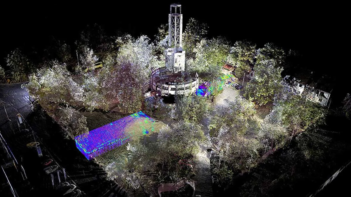 A view of the central tower with GPR